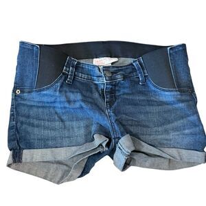 Isabel MIDI Short Size 2 Blue Denim Maternity Shorts
